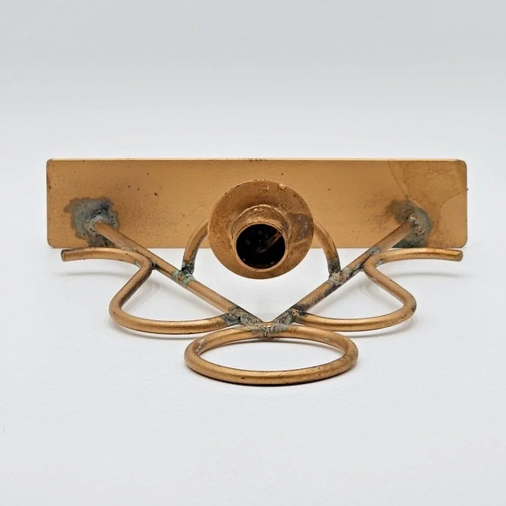 Vintage Issac Halali Brass Angel Candle Holder‎ Handcrafted Israel Brutalist Art